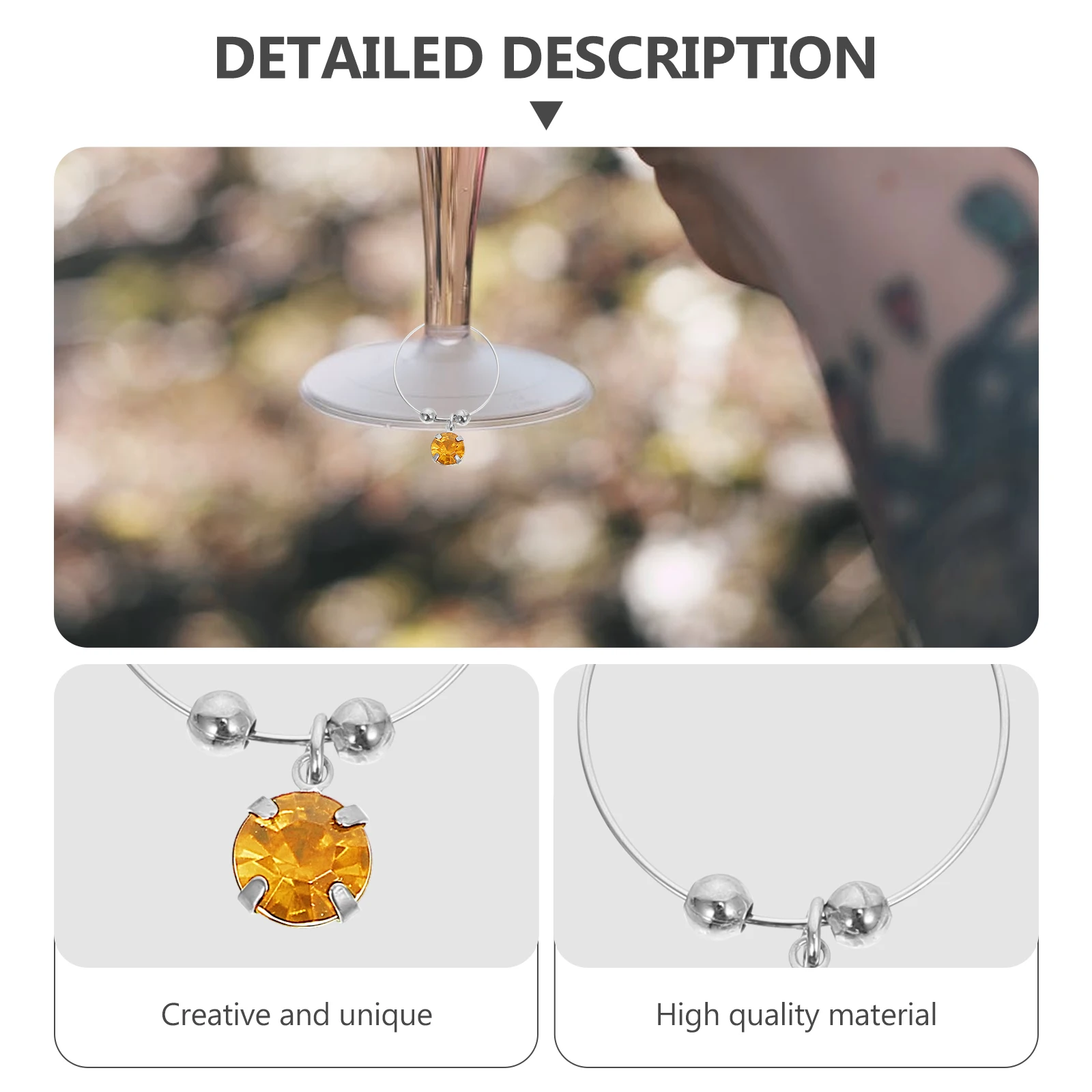 

16 Pcs Glass Rings Marker Identifier Charm Goblet Tags Decorative Lightweight High Quality Different Colors
