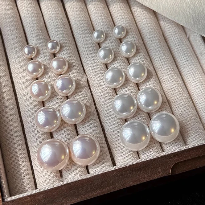 

PONYKISS стерлингового серебра 925 пробы 8/10/12/14 мм жемчужные серьги-гвоздики для женщин классические ювелирные изделия минималистичный геометрический аксессуар