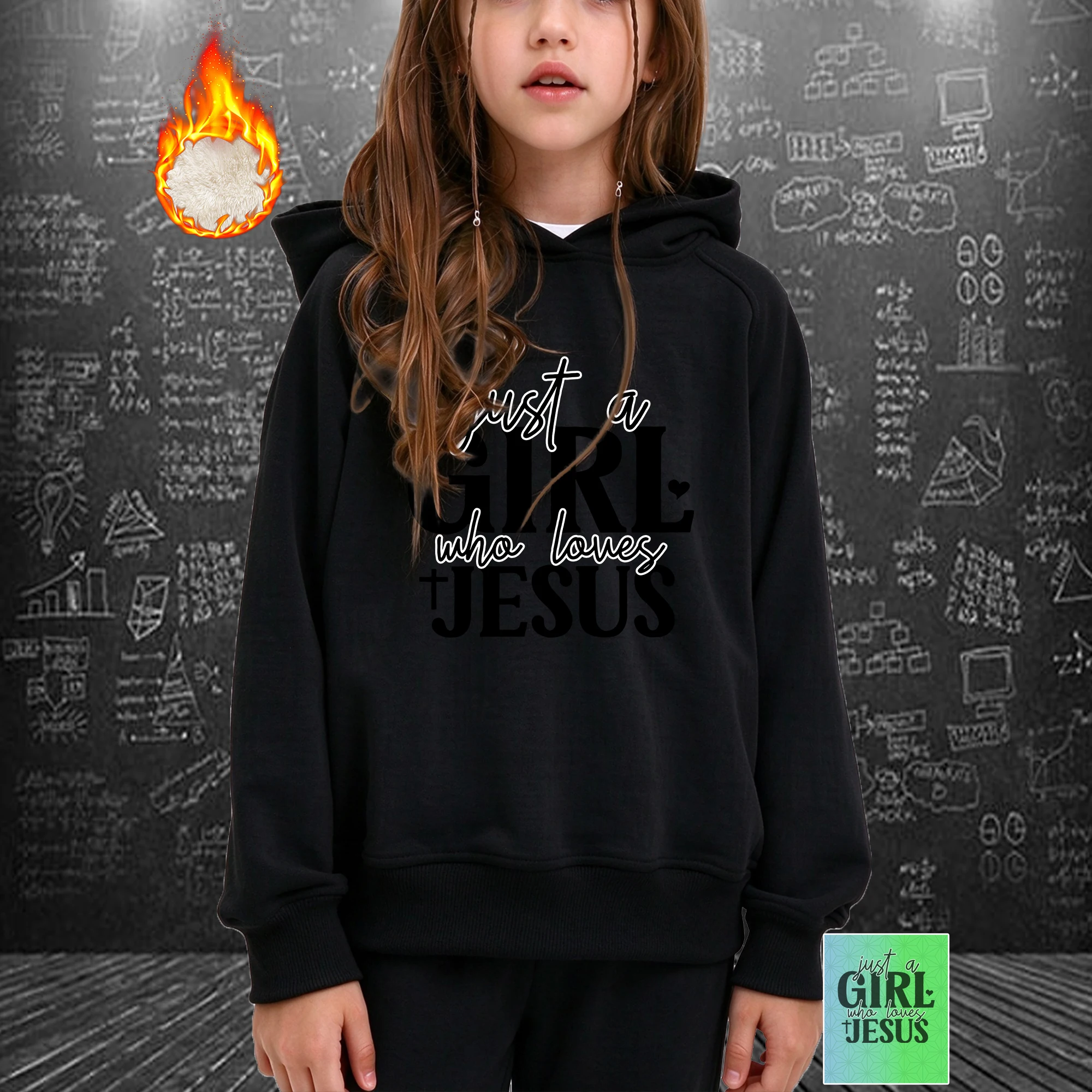 Girls Hoodies Sweatshirts Fleece Retro Just A Who Loves Slogan Printed Valentine Day Children Clothing Fall Winter Casual Gift