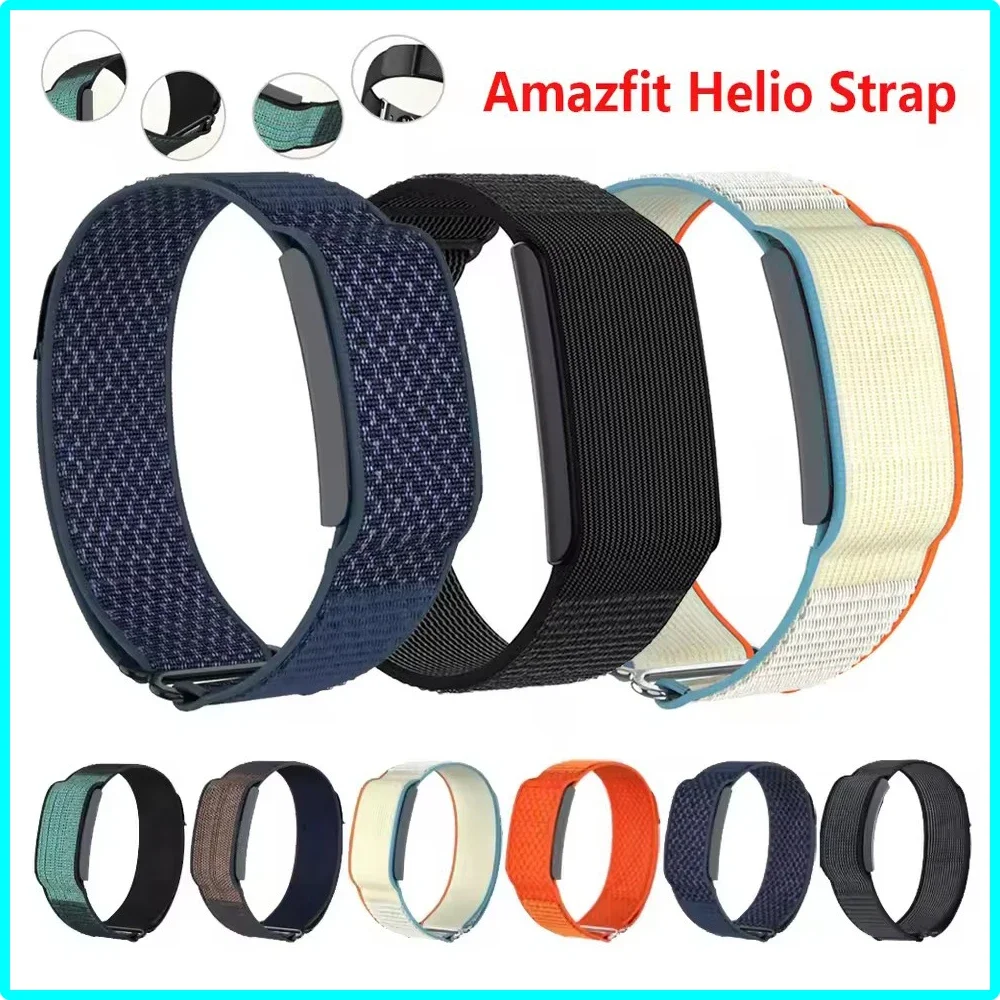 Premium For Amazfit Helio Strap Adjustable Sport Nylon Armbands Fitness Tracker Wrist Belt Correa For Amazfit Helio Bicep Band