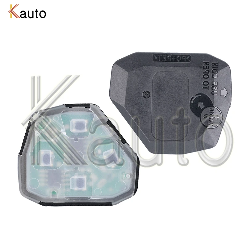 Kunci kontrol mobil pintar 433Mhz, kunci mobil Remote otomatis untuk Toyota RAV4 Corolla Eropa 2006-2010G/ID67 Chip Key 2 tombol