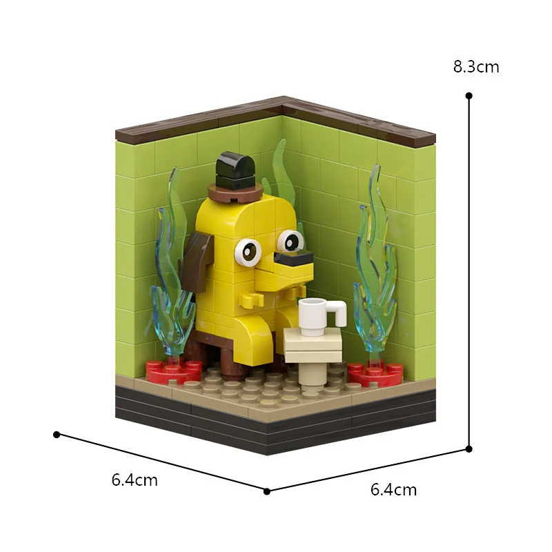 Funny Dog Building Blocks Set Cartoon Puppy Bathroom Scene Bricks Model DIY Assembly Toy Gag Gift for Kids Adults
