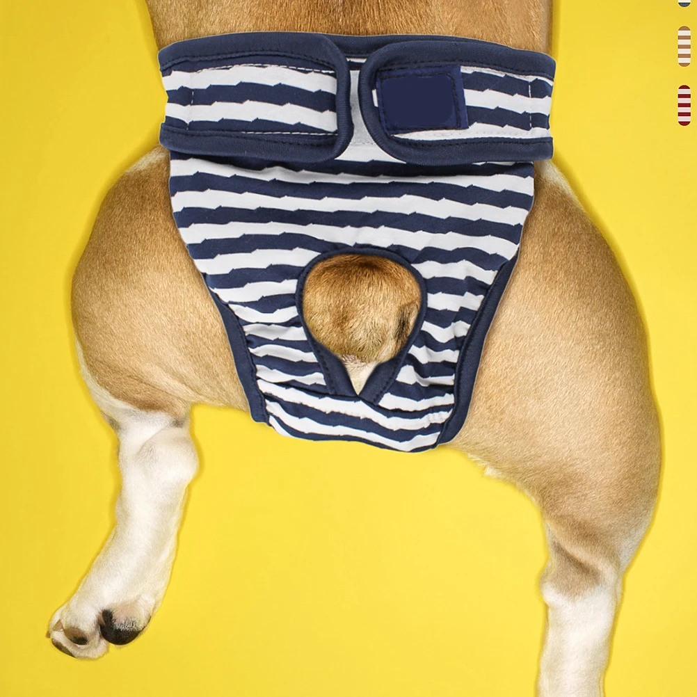 

Kitten Pet Physiological Pants Striped Dog Period Panties Puppy Doggie Diapers Female Dogs
