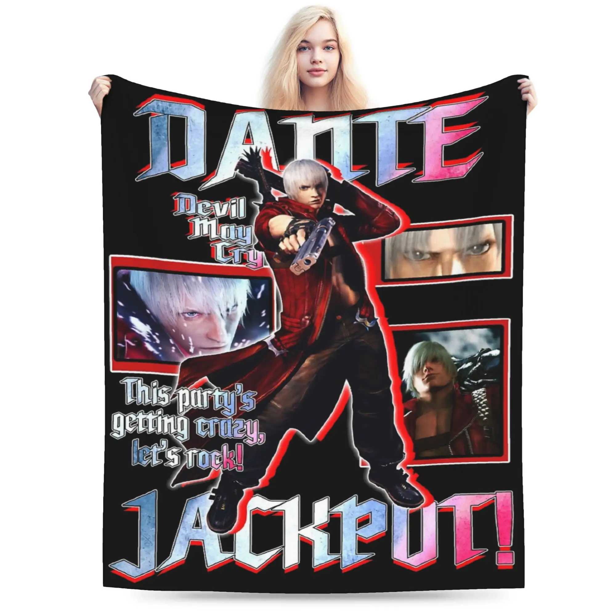 Devils May-Cry 3 Blanket Multiple Sizes Warm Cozy Fluffy  Throw Blankets for Couch Sofa and Bed