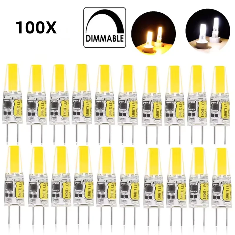 100Pcs Mini G4 Led Silicone Lamp 3W 6W Bulb Dimmable Lamps Dc 12V Cob Lights 3000K 6000K Bombillas Chandelier Bulbs Replace Home