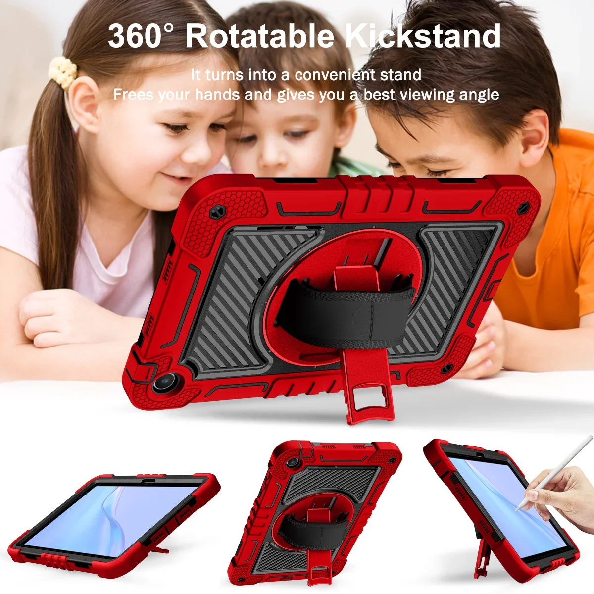 Etui na tablet Xiaomi Redmi Pad SE 11" 10.6 2022 Pokrowiec na tablet z paskiem na ramię do Xiaomi Pad 6 Pro Wstrząsoodporna podpórka dla dzieci — zdjęcie produktu 5