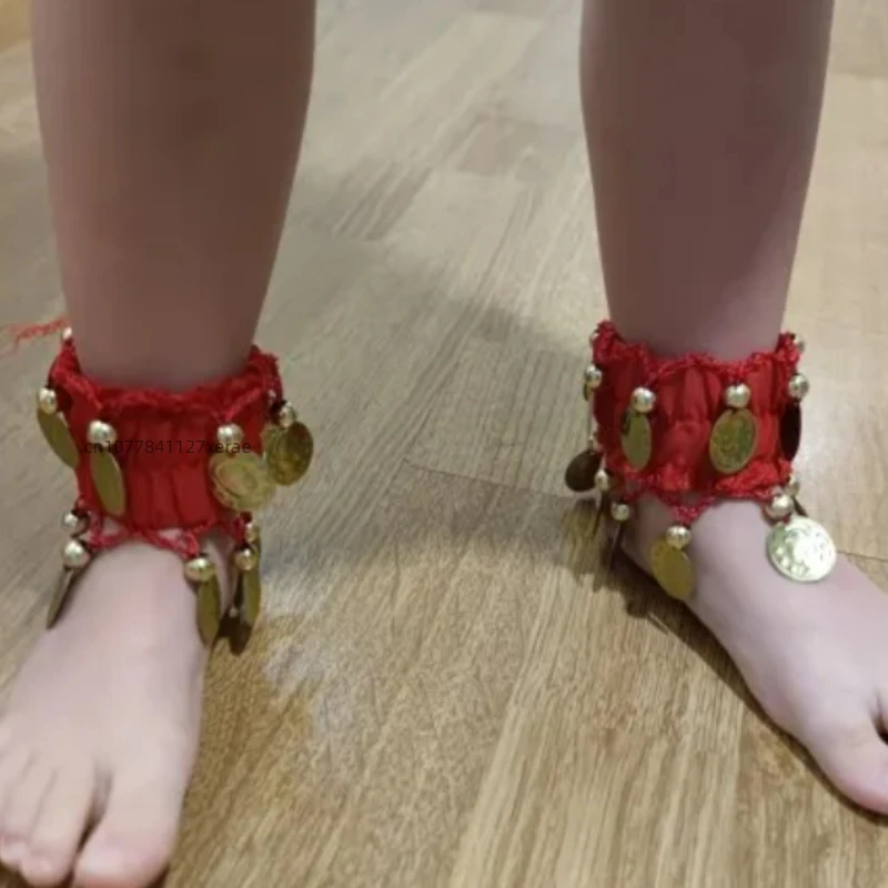 Bracelet de danse indienne pour enfants, Bracelet de danse du ventre pour adultes, Bracelet de danse, Bracelet de pièces de monnaie suspendues de danse du Xinjiang pour filles