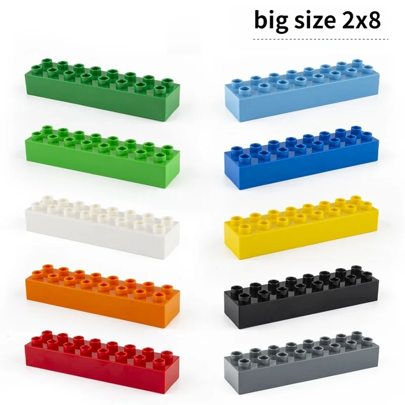 2x8 5pcs/lot big Brick   DIY  Classic  Education  Building Blocks Compatible With Lego Large Bricks plastic Toys For Children