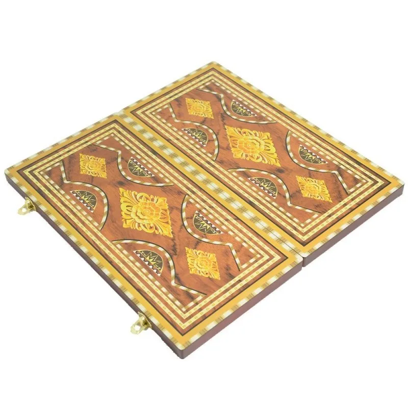 لوحة ألعاب شطرنج خشبية محمولة قابلة للطي، لوحة شطرنج خشبية للبالغين (الشطرنج + لعبة الداما ولعبة الطاولة) #4