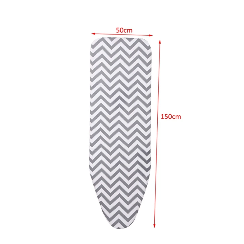 150X50cm Durable Reusable Flat Lightweight Heat Resistant Cotton Ironing Board Cover Felt Pad Household Printed Large Replace Ex