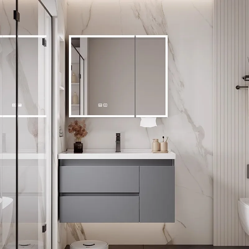 

Thickened honeycomb aluminum bathroom cabinet ceramic integrated basin toilet washbasin deepening large diameter washbasin combi