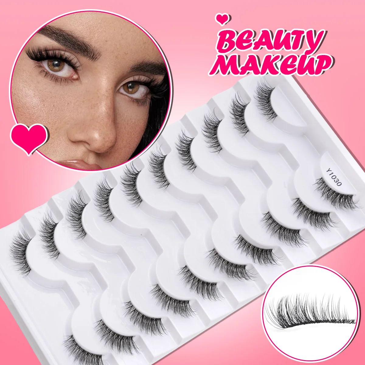 New Fox Half Eyelashes 3/10 Pairs 3D Mink Lashes Natural Eyelash Extension Cat Eye Eyelashes Makeup Tools faux Cils maquiagem