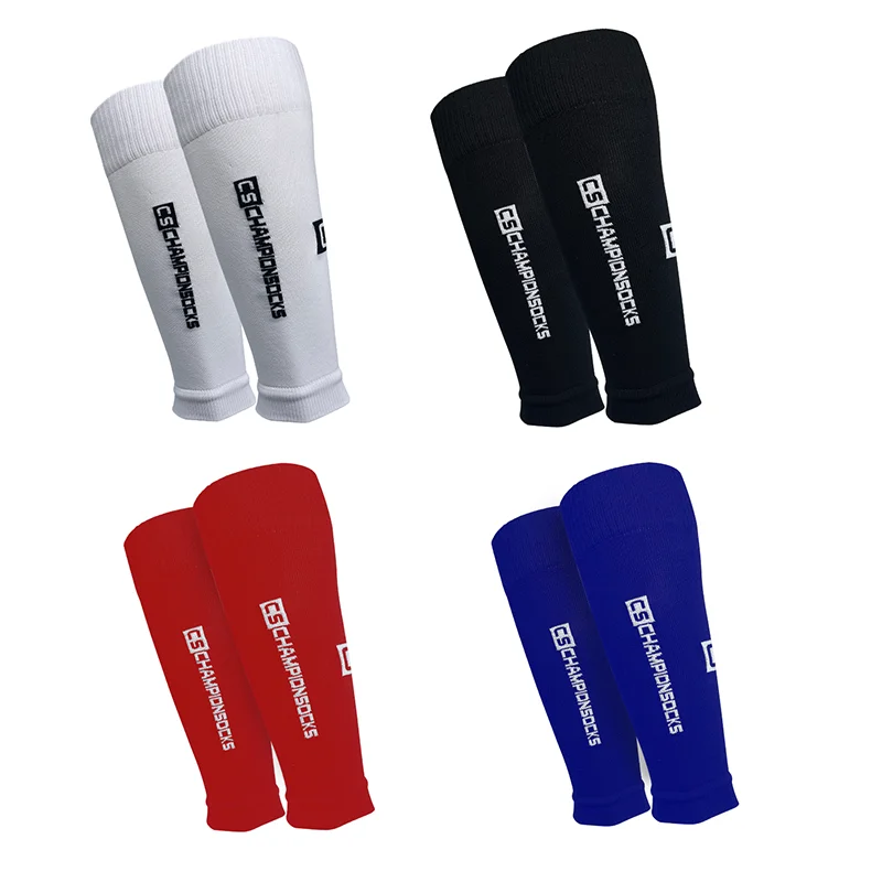 4 Pairs Men\'s Leg Guards Basketball Football Sports Socks Adult Youth Shin Guards Calf Socks  Breathable Over-The-Knee SOCKS