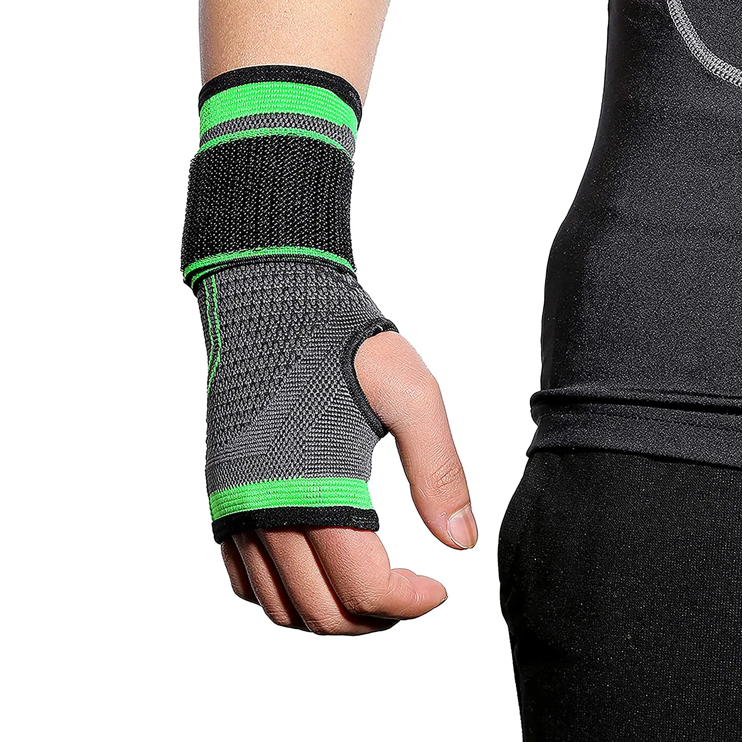 1Pc Polssteun Gym Sport Polsband Palm Beschermer Verstelbare Pols Brace Riem Carpale Tunnel Compressie Handschoenen Gear