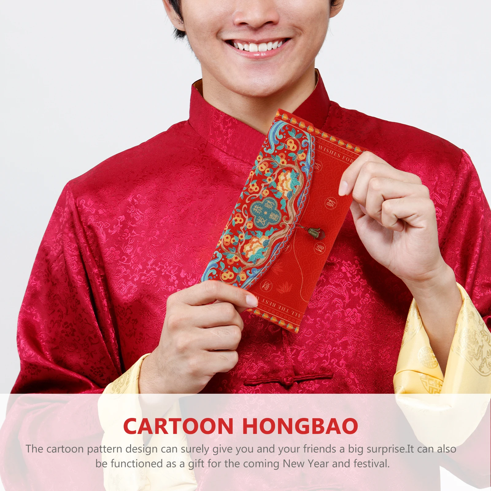 

Год тигра, красный конверт, креативный карман для денег, лунный Новый год, красный пакет, декоративный пакет, хороший