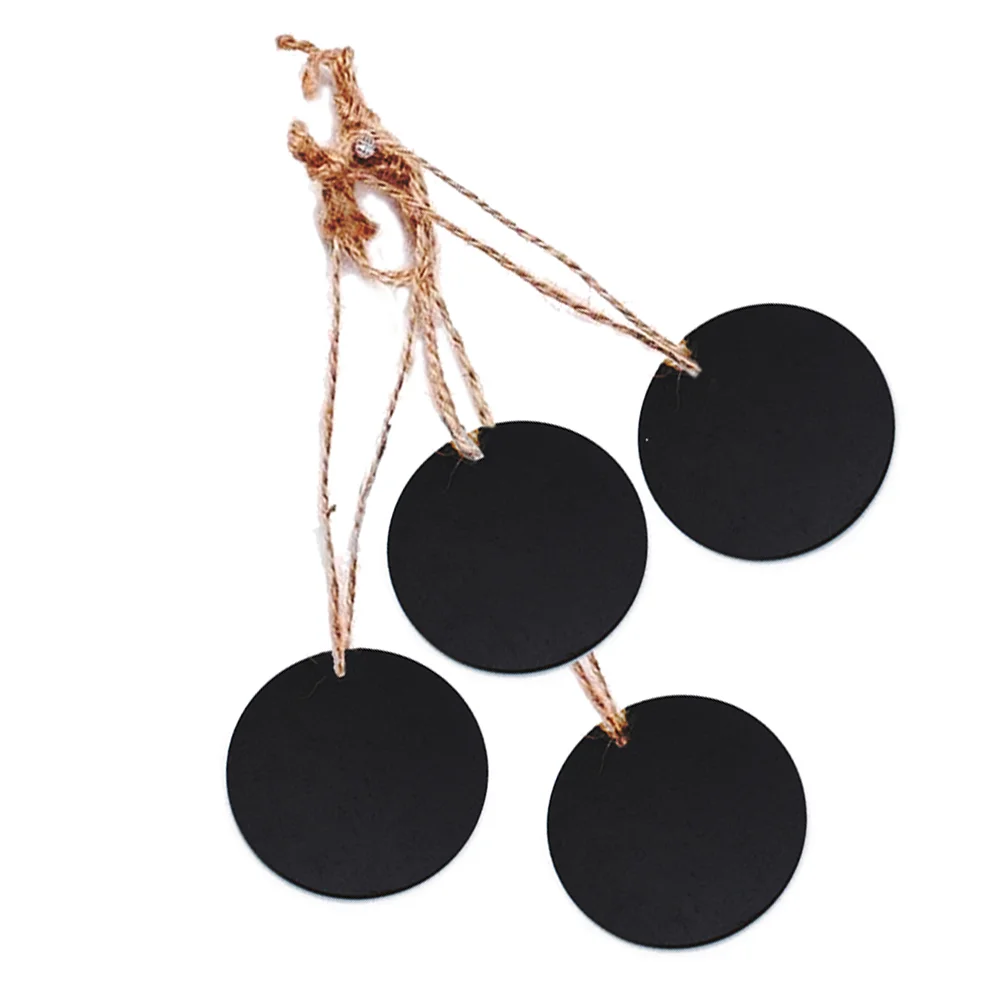 10 Pcs Oval Blackboard Mini Wooden Chalkboard Decor Wedding Decorate Round Hollow Out