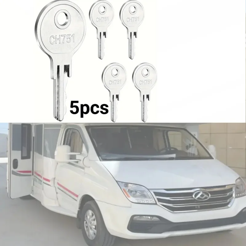 

5pcs For CH751 Universal Replacement Keys RV Camper Storage Cabinet Trailer Control Panel Cover Locking Handle Tool Box Trolley
