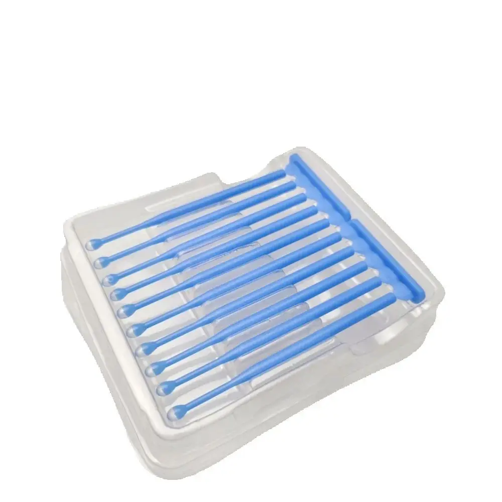 مجموعة أدوات توزيع طرف لاصق للأسنان مكونة من 10 قطع - فرش للاستعمال مرة واحدة لرابط قشرة الأسنان والأسمنت والخزف