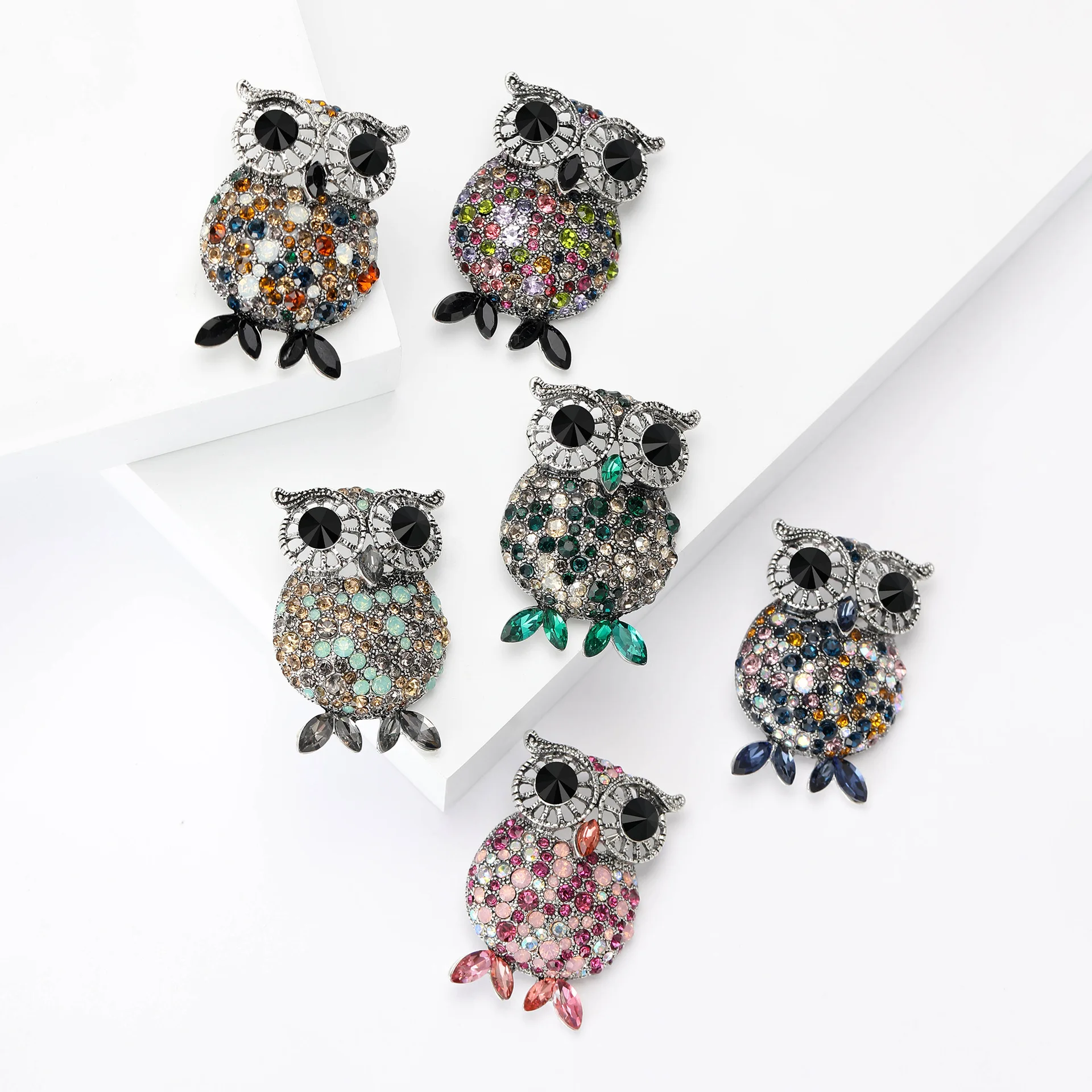 Cross border vintage owl brooch, personalized animal brooch, men's and women's suit cardigan accessories batch - view 6