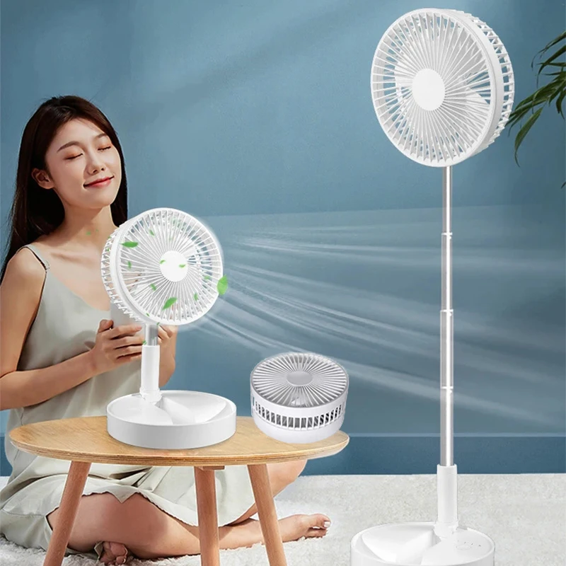 

Портативный высокоскоростной USB перезаряжаемый электрический вентилятор телескопический складной выдвижной регулируемый воздушное охлаждение для домашнего использования