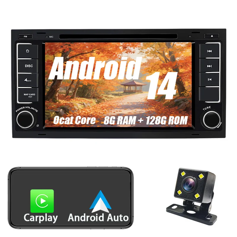 

Android car radio for VW Touareg 2004-2011,stereo screen Carplay Android Auto Bluetooth GPS Navigation FM radio 7’