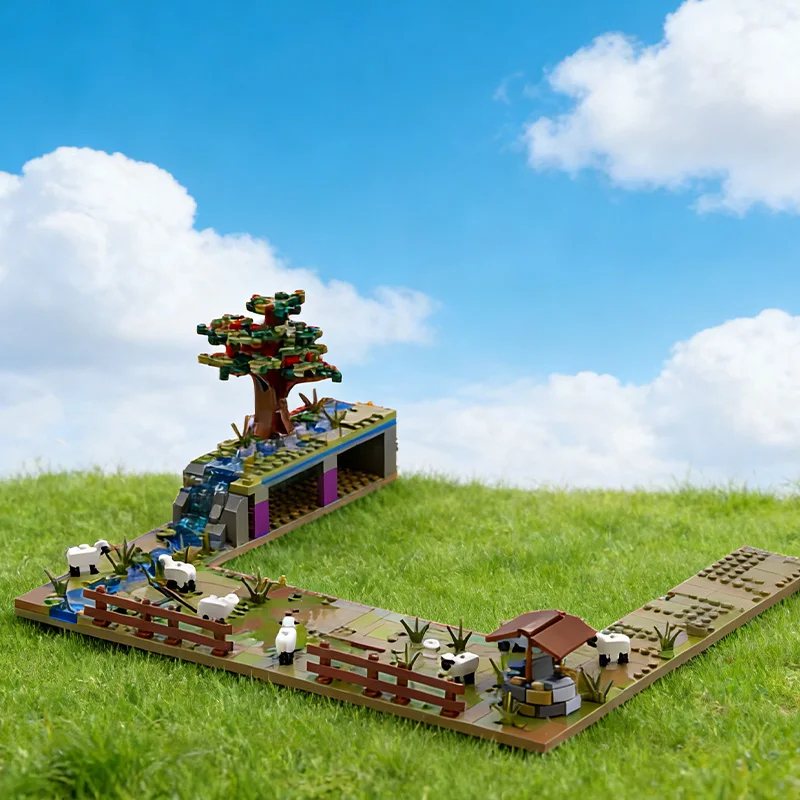 767 pièces Scène de Noël Urbaine à Expander MOC Blocs de Construction Modulaires Personnalisables Design Créatif Jouet Éducatif DIY Cadeau de Noël