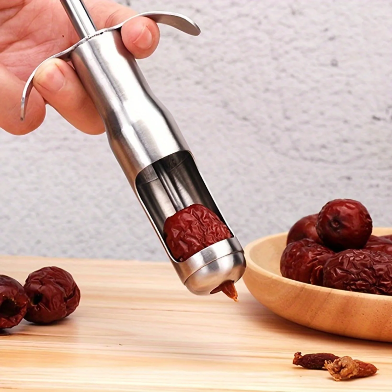 1pc Stainless Steel Fruit Corer & Cherry Pitter, Portable for Outdoor Camping Picnic - Easy Removal of Cores!