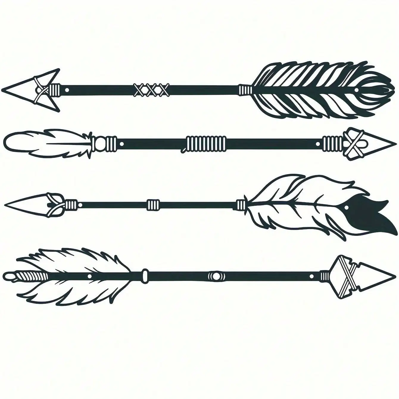 CIFbuy Metal Wall Art Bohemian Arrow Sign Rust Resistant Waterproof Vintage Plaque Farmhouse Home Bedroom Living Room Indoor Dec
