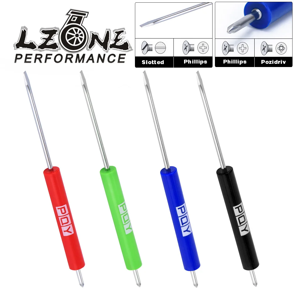 LZONE - 1pcs Car Garage Pocket Screwdriver Set Double End Phillips & Slotted Nut Hand Tool Engineer  Improvement JR-GJ003-QY