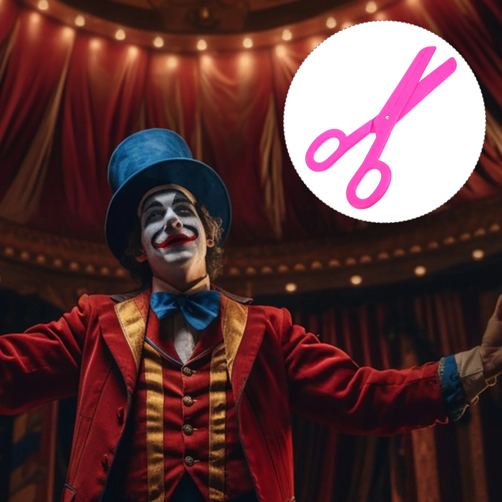 

1pcs Large Clown Scissors Giant Pretend Play Prop For Stage Performance Halloween Circus Party Decor Multi-Functional Costume