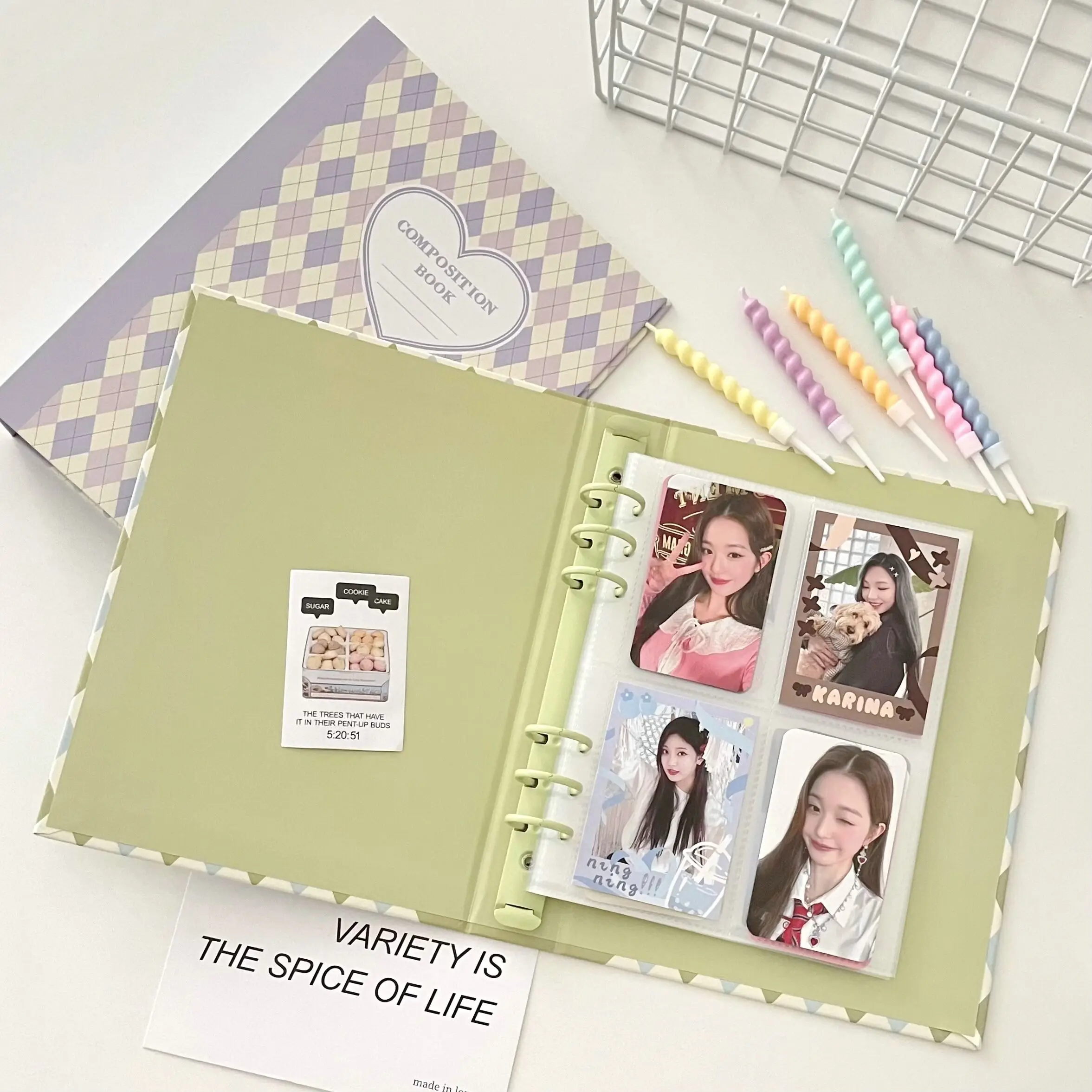 MINKYS Original Design New Color Rhombus A5 Kpop Photocard Binder Collect  Book Idol Photo Card Holder Photocards Album - AliExpress 21