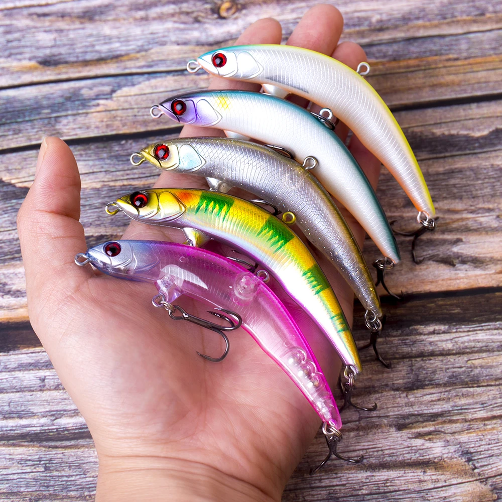CCLTBA Bent Pecil Bait Wobblers 8.5cm 7g Topwater Lures Surface Dying Rattle Fishing Lures Minnow Baits Bass Trout Lures Tackle