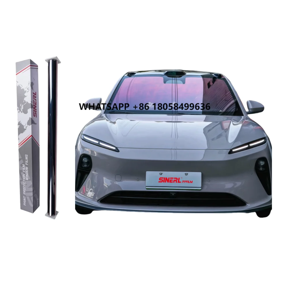 

Sunset Red 75% 80% Vlt Chameleon Car Window Tint Film PET Material Windshield with Colored Sunset Design