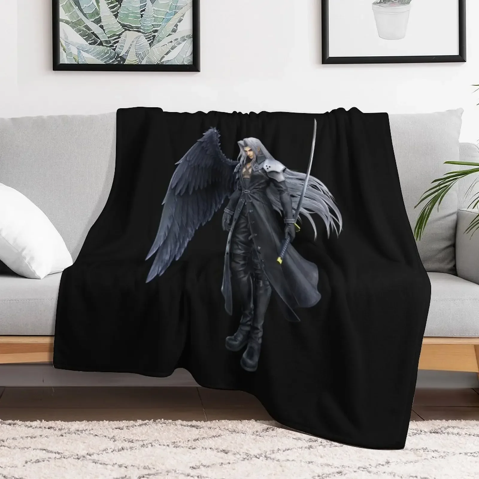 Sephiroth Smash Render Essential T-Shirt Throw Blanket Heavy Decorative Beds Blankets