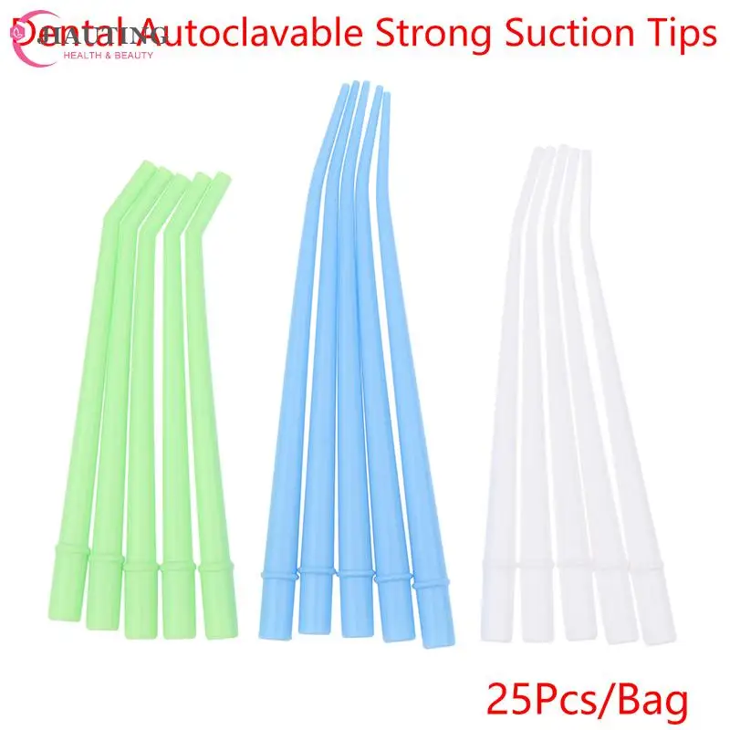 

25pcs Disposable Dental Saliva Ejector Surgical Suction Tips Long Slim Type Dentistry Clinic Strong Suction Tube Dentist Tools