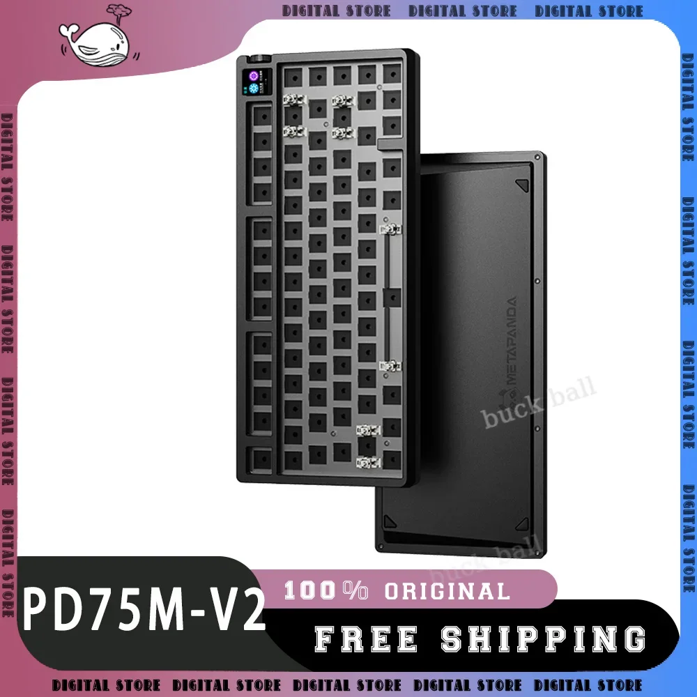 

METAPHYUNI PD75M-V2 Mechanical Keyboard Kit 3mode 2.4G/USB/Bluetooth Wireless Keyboard Kit Hot Swap RGB Light Gamer Keyboard Kit