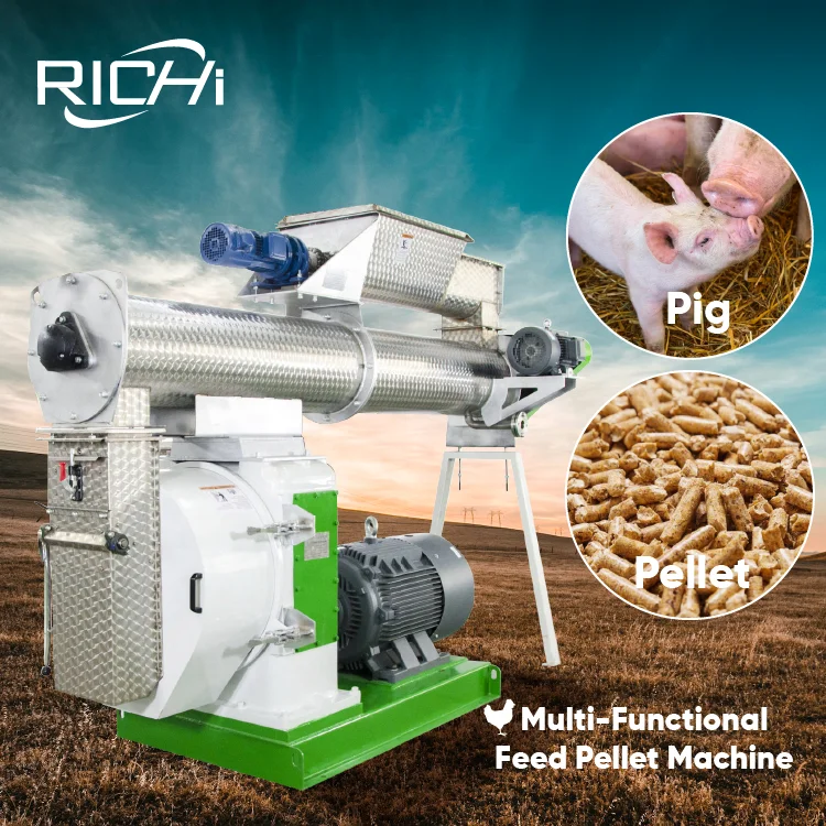ATV&UTVRICHI Poultry Feed Pellet Making Machine - 304 Stainless Steel Turkey Goose Duck Zambia Pig Feed Pellet Machines