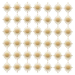 50 Pcs Sun Jewelry Making Shaped Connectors Sunflower Gold Trim DIY Charms Craft Earrings Sun Pendant