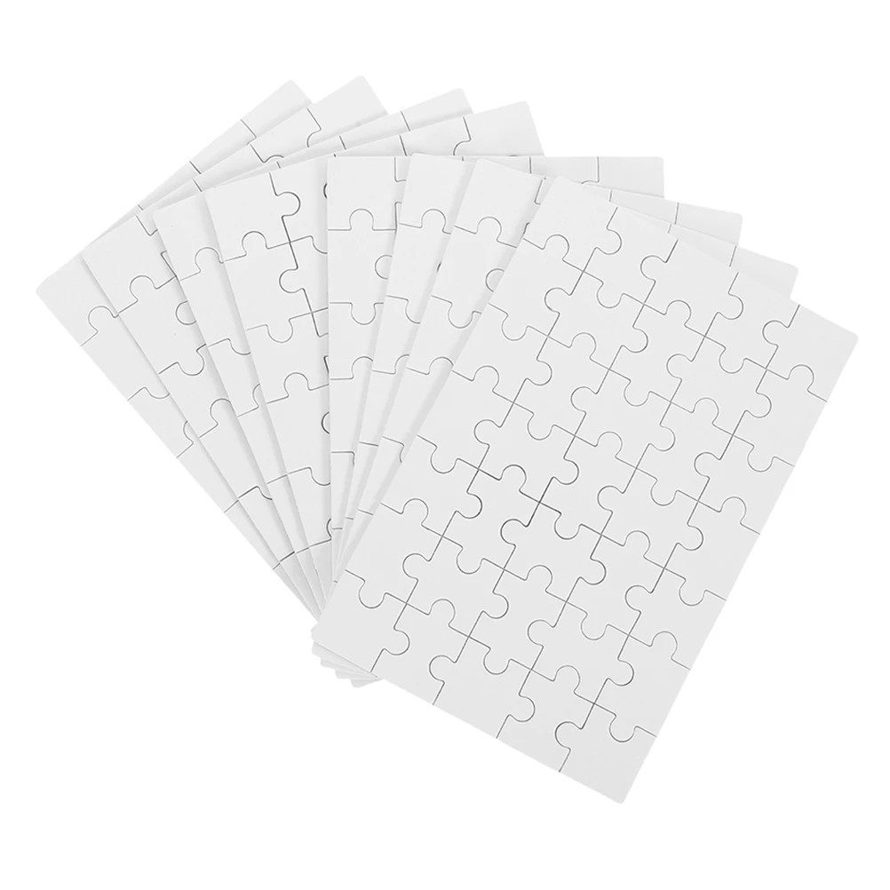 

8pcs 8 Sheets Jigsaw Pieces Sublimation Heat Wood Diy Craft Rectangle Family Game Gift Wood Blank Puzzles For Diy Sublimation