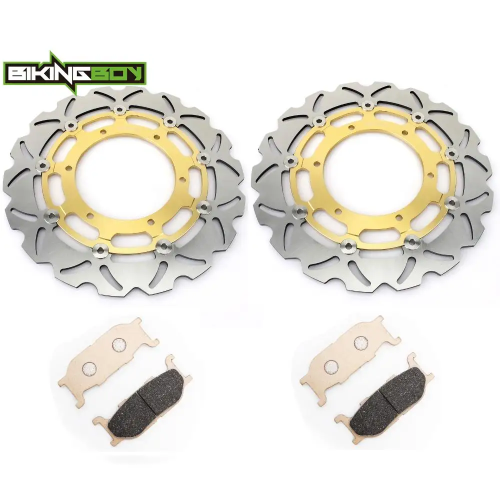 BIKINGBOY For Yamaha XVS 950 V-Star XVS950 Drag Star Tourer 2009 2010 2011 2012 2013 2014 Front Brake Disks Discs Rotors + Pads - view 2