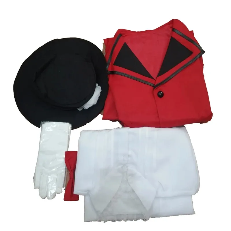 カスタマイズされたメアリー・ポピンズドレスメアリー・ポピンズコスプレ衣装シャツ+赤いコート+帽子ギフト手袋11