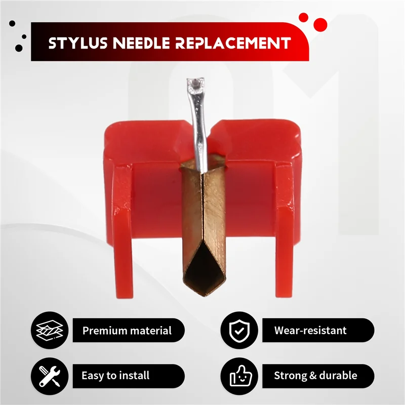 ABZL untuk Shure RS612, RS613, N91, M93E, M91E, M91ED, M91G, M92G Jarum Stylus Pengganti untuk Aksesori Meja Putar Fonograf