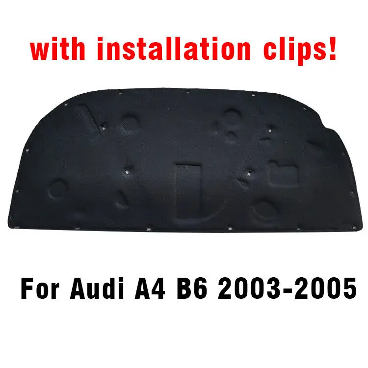 

Переднее одеяло двигателя, изоляционная накладка на капот, теплозащитный коврик для Audi A4 B6 2003-05