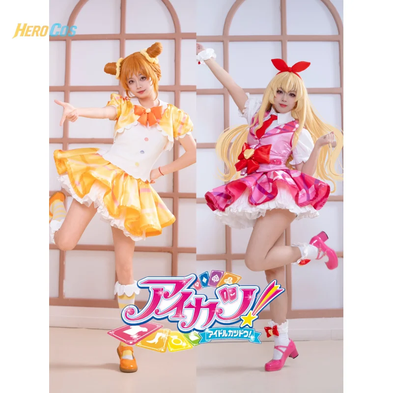 

Aikatsu Hoshimiya Ichigo Cosplay Costume Lolita Dress Lovely Uniform For Hallowmas Christmas Role Play Women HERO Cos