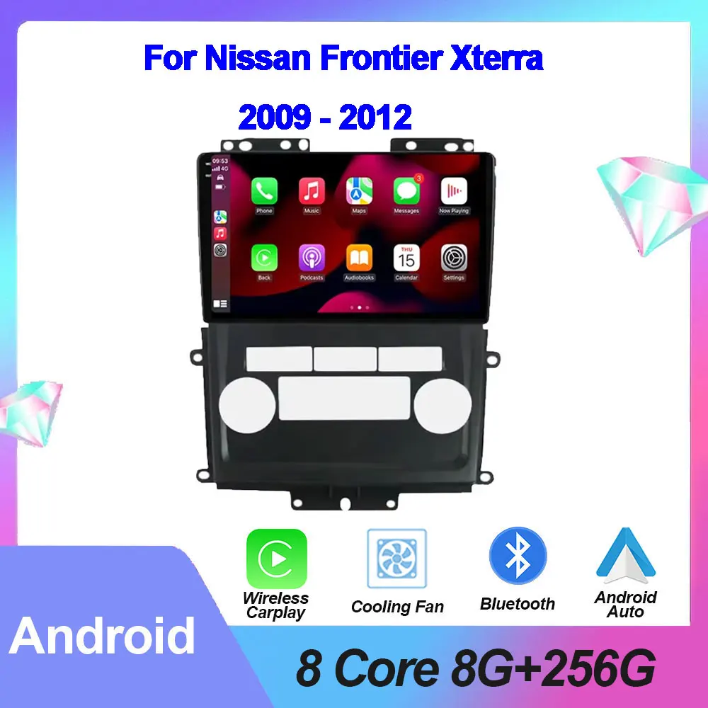 

For Nissan Frontier Xterra 2009 - 2012 Android Auto Car Radio Multimedia Player GPS Navigation Wireless Carplay WIFI Video