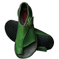 Women Sandals Summer Shoes for Women Retro PU Leather Peep Toe Women Slipper 2025 New Beach Buckle Strap Flat Sandalias De Mujer