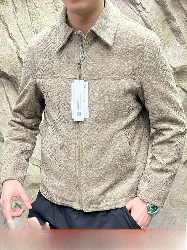 

Тепло и свободный воротник, куртка, хлопковая одежда, удобное модное осенне-зимнее мужское повседневное пальто на молнии