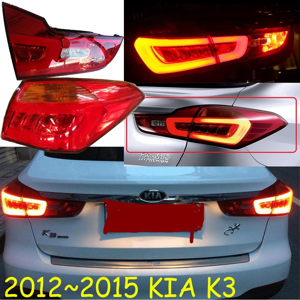 

Автомобильный бампер фары для KIA Cerato K3 задние фары, 2012 ~ 2015,4 шт/комплект, K3 задние фонари