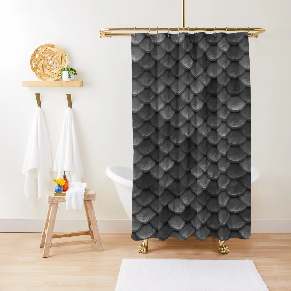 

Beautiful charcoal gray mermaid fish Scales Shower Curtain Toilet Accessories Bathroom Transparent Bathroom Shower Curtain