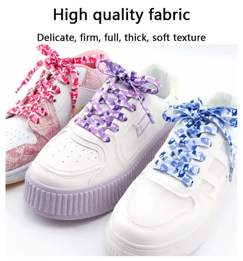 1 Paar flache Schnürsenkel für Turnschuhe, bunte Schnürsenkel mit Tarnmuster, für Herren und Damen, Freizeit-Schnürsenkel-Zubehör – Detail 4